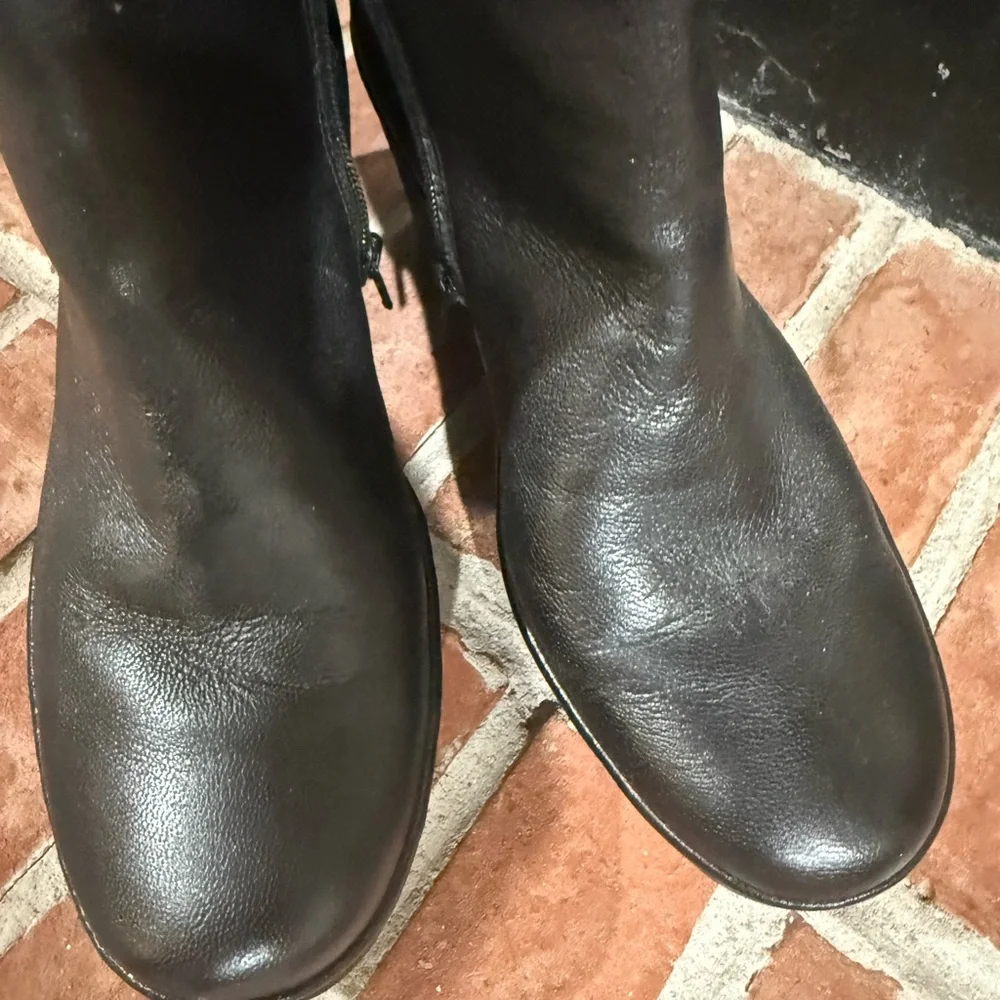 Fly London Black Wedge Boots with Snakeskin Detail - Picture 4 of 6